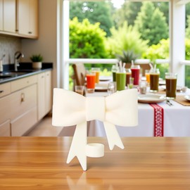 Bow Straw Cover，Cover Reusable ，Lovely Drinking Straw Tips，Protector Topper for 0.4in/10mm Straws Silicone Cup Accessories，Reusable ，Straws (Beige)