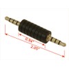 MyCableMart 3.5mm 4 Conductor TRRS Male to Male Coupler Adapter