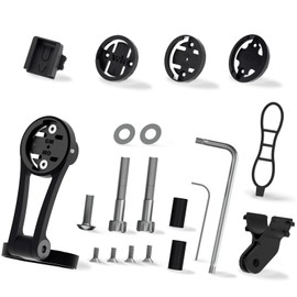 Bike Computer Mount for Wahoo - Out Front Combo Mount for Garmin Edge, Adjustable Extended Mount for Bryton Cateye, Sports Action Camera and Bike Light, Suitable for Road Mountain Bike Handlebar 38mm