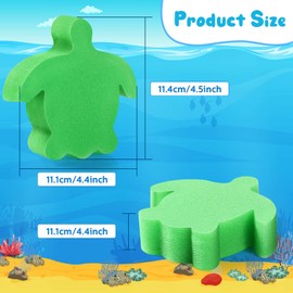 Patelai 40 Pcs Hot Tub Sponge Spa Cleaning Sponges for Hot Tub Oil Absorbing Sponge Cleaning Scum for Spa, Bathtub and Swimming Pool to Soak up Oils Hot Tub Accessories(Green Turtle Style)
