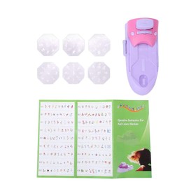 Nail Art Pattern Printer, DIY Stamping Manicure Printing Machine Printer Tool Set (1 x Main Machine + 6 x Printed Stainless Steel Stencils + 1 x User Manual