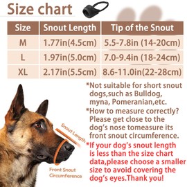 Large Dog Muzzle, Adjustable 22-28cm – Soft & Breathable for German Shepherd, Medium Dogs | Secure Hook & Loop, Prevents Biting, Barking | Allows Panting, Drinking - (L Black)