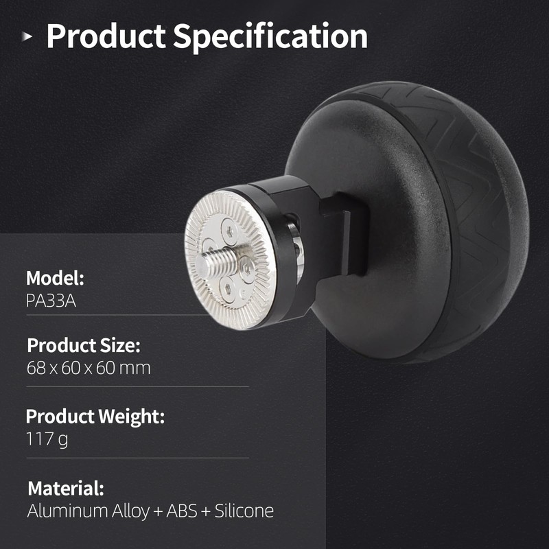 Nitze Side Handle with ARRI Rosette, Side Handle for Camera
