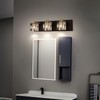 Modern Crystal Vanity Lights,3 Light Bathroom Vanity Light fixtures,Black and