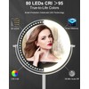 vpu Makeup Mirror with Lights, 1X/30X Lighted Magnifying Mirror Height