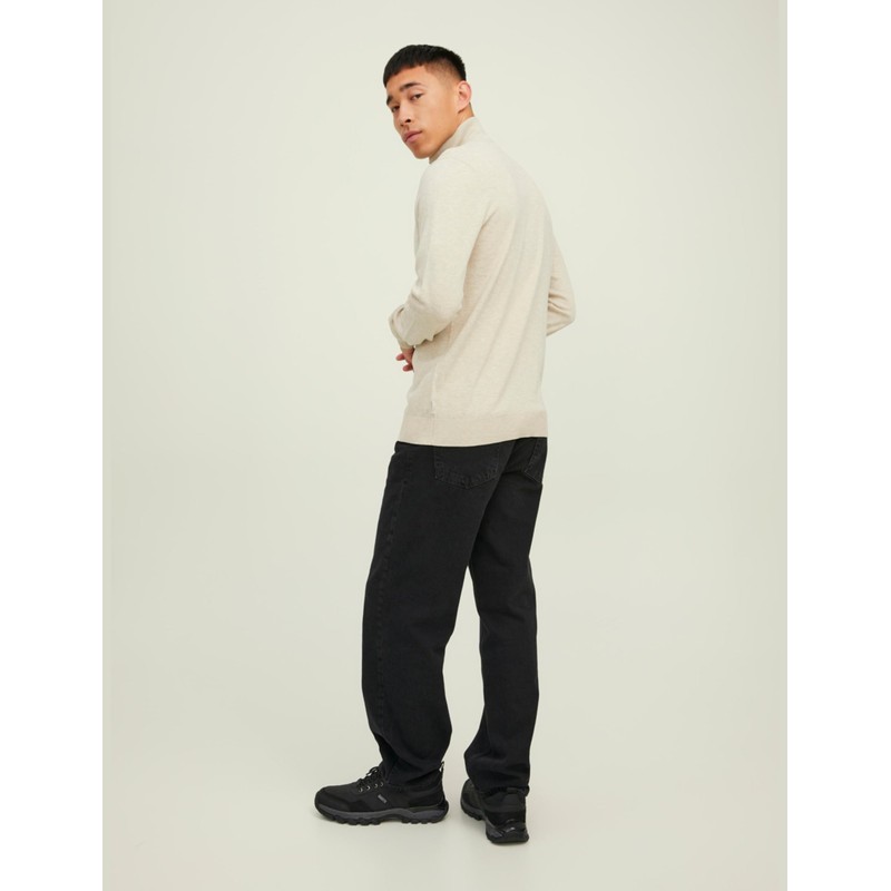 JACK & JONES Male Quarter Zip Plain Quarter Zip, beige