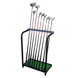 DNYSYSJ Golf Putter Stand, Sturdy Metal Golf Club Display Stand Rack Golf Club Putter Stand, 9 Golf Clubs Organizer Holder Golf Clubs Shelf, Golf Club Set Storage Golf Putter Rack
