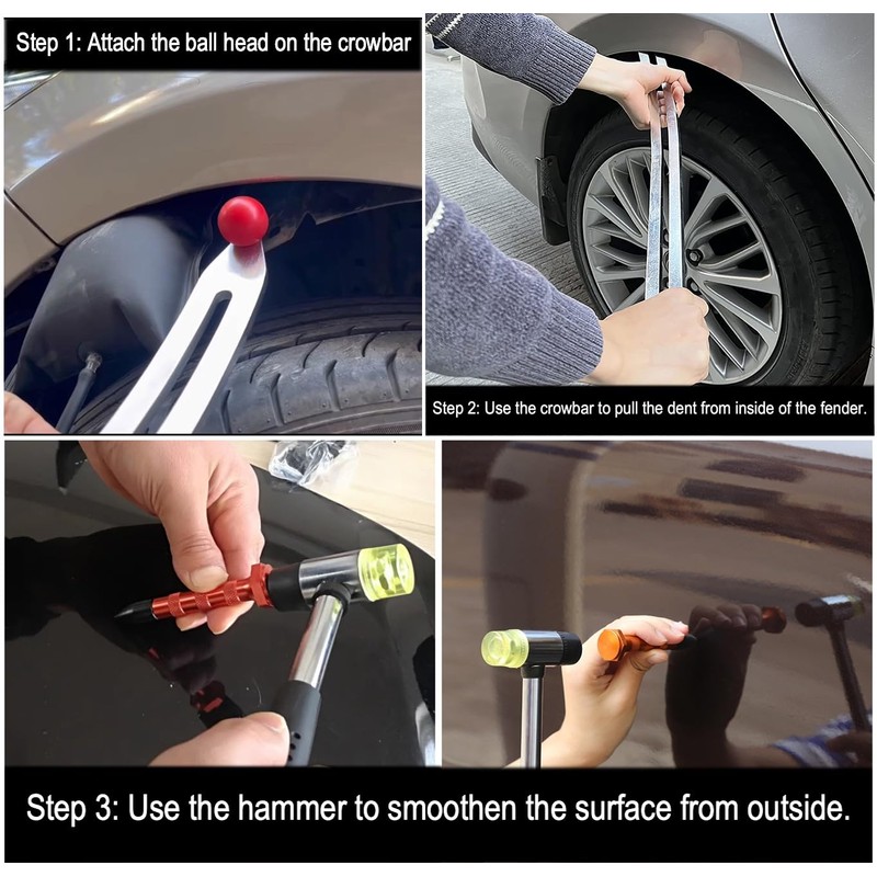 Car Dent Puller Kit, Manual Car Dent Remover PDR Kit,