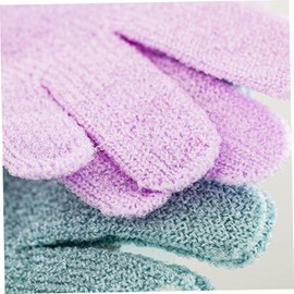 BIUDECO 5 Pairs Exfoliating Bath Gloves for Deep Cleansing Five Finger Scrubber Mitts for Shower Sauna Unisex Body Scrub for Men Women Stretchy Design Easy to Clean