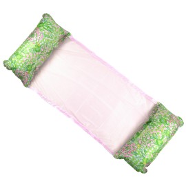 Lilly Pulitzer Hammock Pool Float with Pillows, Pool Accessories for Adults, Saddle Lounge Chair for Swimming, Lime Feeling Good