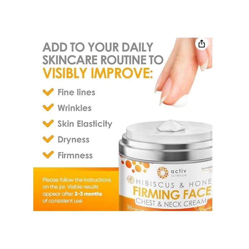 Activscience Hibiscus & Honey Firming Cream, Neck Firming Cream, Skin