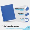 Enday Blue 2 Pocket Folders - Letter Size, 100 Pack