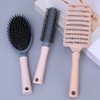 Scalp Massage Rib, Cushion, and Roll Brush Set 3-Piece Set Pink 2ea