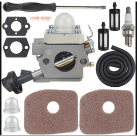 Ollanoos 4241-120-0615 Carburetor Kit, BG56 Carb Air Filter Kit Replacement for Stihl BG56 BG56C SH56 Leaf Blower Replacement for Zama C1M-260 C1M-S260B 4241-120-0632 4241-120-0622 Engine Carb