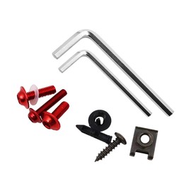 Tiardey Universal 177Pcs Motorcycle Fairing Bolts & Nuts Kit Bodywork Screws,Motorcycle Screws Cowls Set - Red