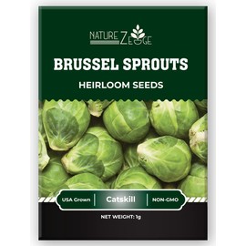 Brussel Sprouts Seeds for Planting, Catskill, 1 gram, 270 Seeds, Grow Heirloom Brussels Sprouts Fresh in Your Garden, Non-GMO
