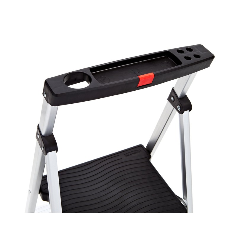Rubbermaid RMA-2 2-Step Lightweight Aluminum Step Stool with Project Top,