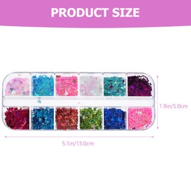 Baluue Nail Art Sequins Butterflies for Manicure Supplies Ultra-Thin Decorative Glitter for Parties Easy to Apply Nail Salon Accessories Storage Box