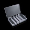 Newbested 4 Pack 5 Grid Clear Plastic Fishing Tackle Bait