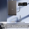 JIMEIDA 3 Socket Flush-Mounted Black 16 Amp Glass Sockets with