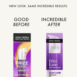 John Frieda Frizz Ease - Suero capilar extra fuerte para cabello grueso y grueso, suero suavizante antiencrespamiento con aceite de argán y coco, 1.69