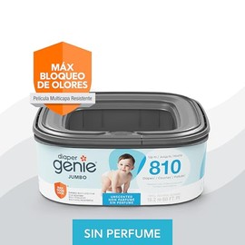 El recambio cuadrado Diaper Genie Jumbo con película continua | Puede contener hasta 810 pañales tamaño recién nacido