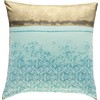 Erwin Müller Cushion Cover Organic Maco Satin Ornaments Blue/Silver/Beige Size