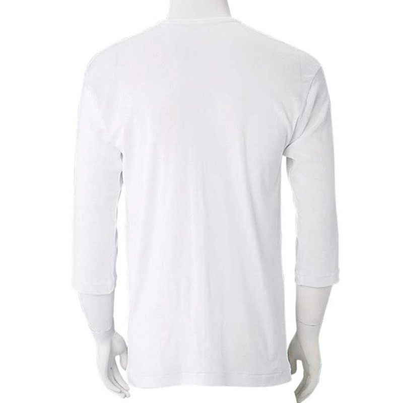 [Men's] Open Front Shirt (3/4 Sleeves, Hook-and-eye Closure) (Set of