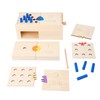 Adena Montessori Toys Wooden Peg Drop Box Tumble Down Counting
