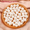 NUOBESTY 150 Pcs Pearl Rivets Beads Fake Pearl Studs Bridal