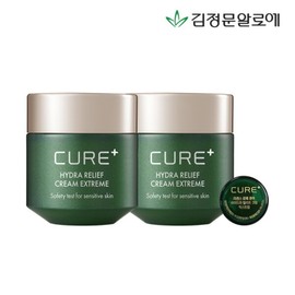 Kim Jeong Mun Aloe 김정문알로에 큐어 하이드라 릴리프 크림 익스트림 50g 2개 미니x1 Kim Jeong-mun Aloe Cure Hydra Relief Cream Extreme 50g 2pcs Mini x1