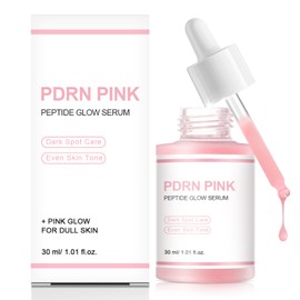PDRN Serum, PDRN Pink Peptide Glow Serum, Anti Wrinkle Serums, Face Serum Contains Collagen and Niacinamides, Evens Skin Tone, Improve Skin Elasticity, 30 ml