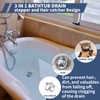SIIU Universal 2 in 1 Bathtub Drain Stopper Bathtub Drain
