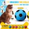 Vinsot 6 Pack 2.6'' Soft Latex Soccer Squeaky Dog Ball