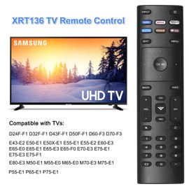 GuuYebe XRT136 TV Remote Control Replacement for D24F-F1 D32F-F1 D43F-F1 D50F-F1 D60-F3 D70-F3 E43-E2 E50-E1 E50X-E1 E55-E1 E55-E2 E60-E3 E65-E0 E65-E1 E65-E3 E65-F0 E70-E3 Smart TVs