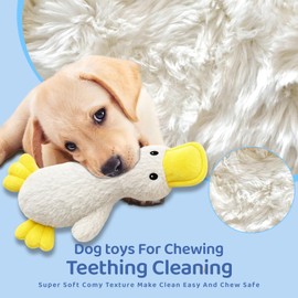 LOVELEDI Dog Duck Toys - Interactive Dog Toy, Soft Plush No Stuffing Crinkle Dog Chew Toys, Cute Squeaky Puppy Toy Pet Supplies for Small Medium and Senior Pets Enrichment, Durable Birthday Gift