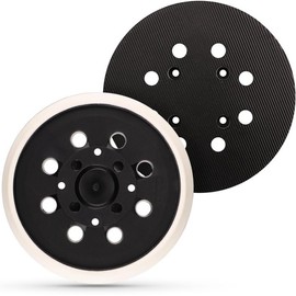 STEBRUAM Pack of 2 125 mm Professional Sanding Disc with Hook and Loop 8 Holes Sanding Plate Compatible with Bosch PEX 300 AE and PEX 400 AE Eccentric Sanding Machine
