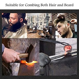 Peine De Bolsillo Plegable Para Moldear El Bigote, Peine De Dientes Redondos De Acero Inoxidable, Peine Antiestático Para El Cabello Y La Barba Para  