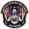 ProSticker Coast Guard Retired Decal USA Flag Eagle Military 6"