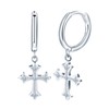 Yumilok Women's Hoop Earrings Classic Cross Stud Earrings Cross Zirconia