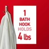 Command Large Double Bathroom Wall Hook, Damage-Free Hanging with Adhesive