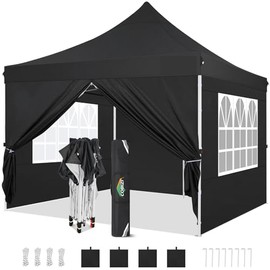 10x10 Pop Up Canopy Tent with 4 Sidewalls