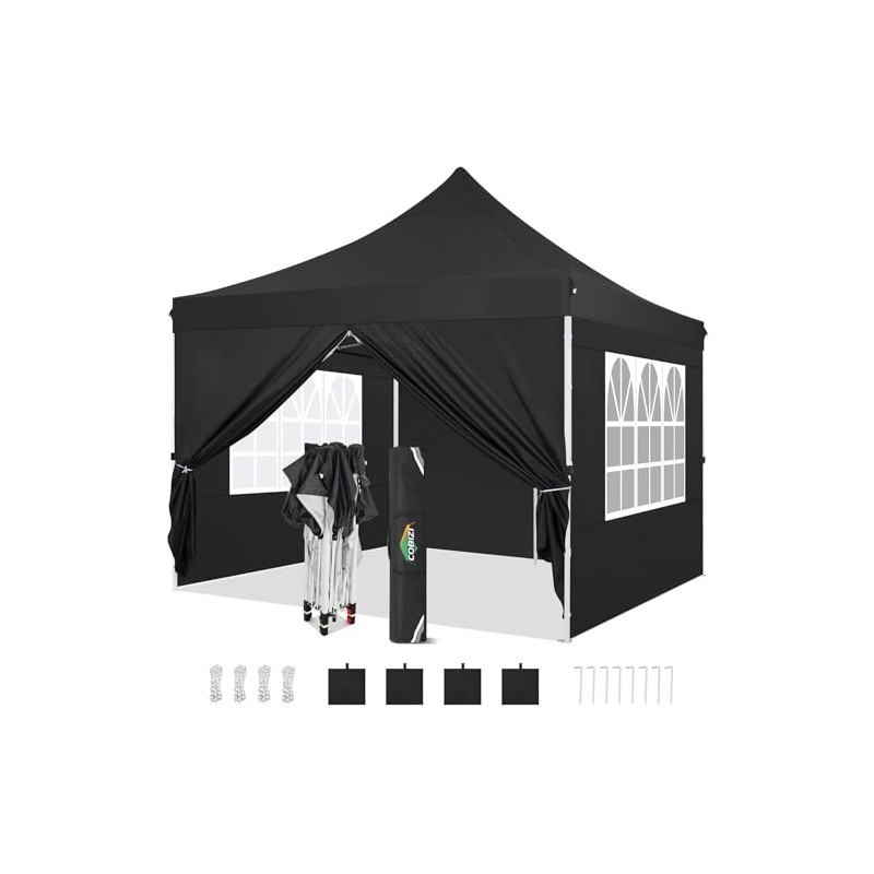 10x10 Pop Up Canopy Tent with 4 Sidewalls