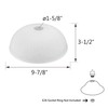 Aspen Creative 23120-11 Frosted Transitional Replacement Glass Shade for Medium