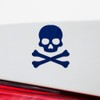Transparent Decal Stickers Of Crossbones Death Skull Danger Poison (Navy