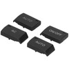 4pcs Air Conditioning Switch Covers A/C AUTO ON/OFF Plastic Black
