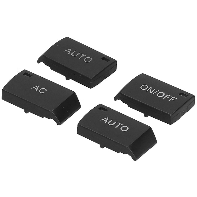 4pcs Air Conditioning Switch Covers A/C AUTO ON/OFF Plastic Black