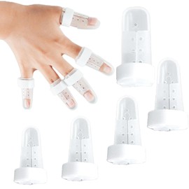 Nadiaen Mallet Finger Splint 5PCS Finger Support, Thumb Splint for Dip Joint Support Brace Protection Fracture Pain, Support Protector for Adjustable Finger Immobilizer