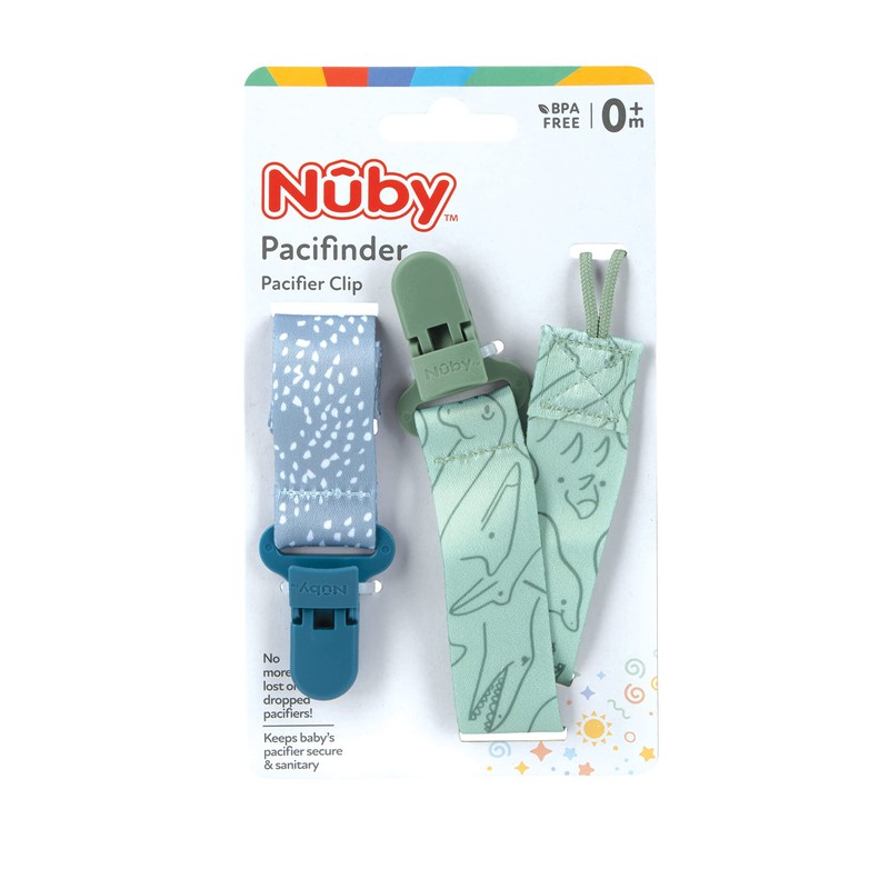 Nuby Pacifinder Baby Pacifier Clip - (2-Pack) - Pacifier Holder