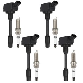 ASAPE Set of 4 Ignition Coil Pack with 4*Spark Plug Fit for 2019 for Lexus UX250h 2020-2021 for Toyota Highlander 2018-2020 for Toyota Camry, Replace UF849